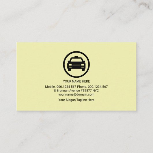 Einfache, stilvolle Round Columns Ride Share-Treib Visitenkarte (Rückseite)