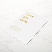 Einfache, stilvolle Save the Date Foil-Einladung Folieneinladung (Gedreht)