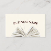 Einfache Stipple Open Book Business Cards Visitenkarte (Vorderseite)