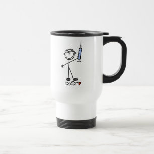 Einfache Stockfigur Arzt Reisebecher
