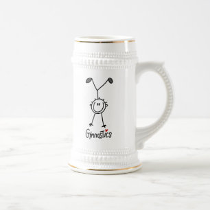 Einfache Stockfigur-Turnerin Bierglas