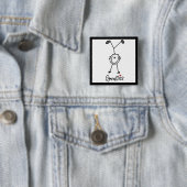 Einfache Stockfigur-Turnerin Button (Beispiel)