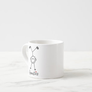 Einfache Stockfigur-Turnerin Espressotasse
