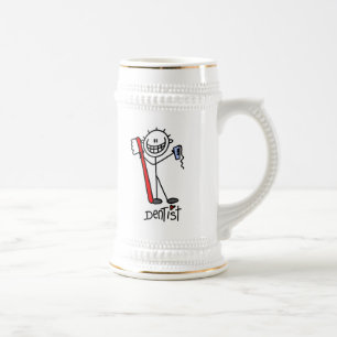 Einfache Stockfigur Zahnarzt Bierglas