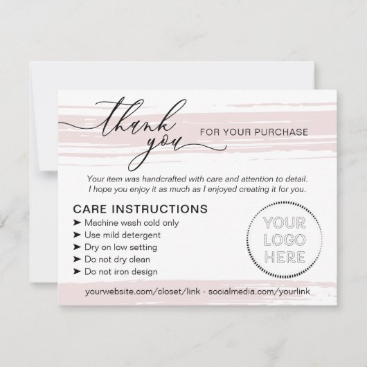 Einfache Store-Anleitung für kleine Unternehmen - Dankeskarte (Vorderseite)