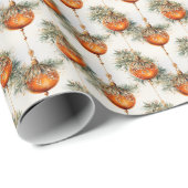 Einfache Strahlung: Orange & Gold Geschenkpapier (Rolleneckpunkt)