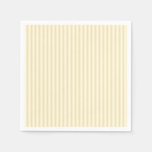 Einfache Streifen - Buttercreme Serviette (Vorderseite)