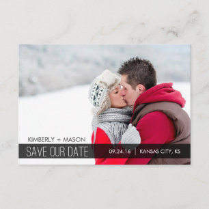 Einfache Streifen Hochzeit Speichern Sie das Datum Save The Date