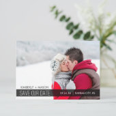 Einfache Streifen Hochzeit Speichern Sie das Datum Save The Date (Stehend Vorderseite)