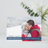 Einfache Streifen Hochzeit Speichern Sie das Datum Save The Date (Stehend Vorderseite)