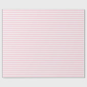 Einfache Streifen in Rosa und Weiß Geschenkpapier (Flach)