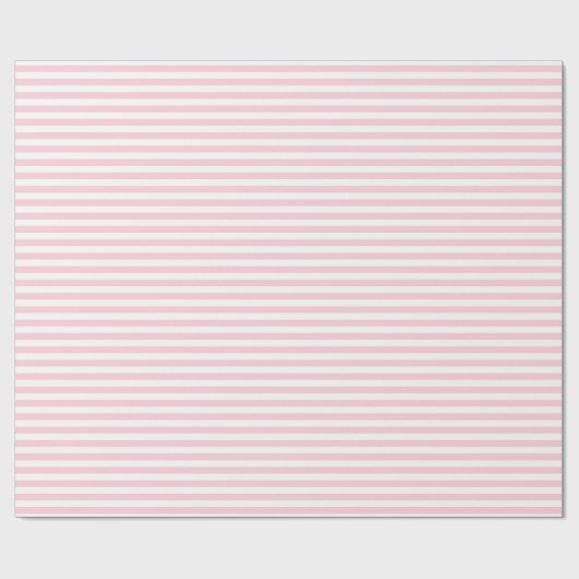 Einfache Streifen in Rosa und Weiß Geschenkpapier (Flach)