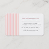 Einfache Streifen-Monogramm-Visitenkarte-Schablone Visitenkarte (Rückseite)