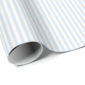 Einfache Streifen - Puderblau Geschenkpapier (Rolleneckpunkt)