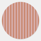 Einfache Streifen Runder Aufkleber (Vorderseite)