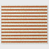 Einfache Streifen und Gold Glitzer Kinder Party Ge Geschenkpapier (Flach)