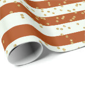 Einfache Streifen und Gold Glitzer Kinder Party Ge Geschenkpapier (Rolleneckpunkt)