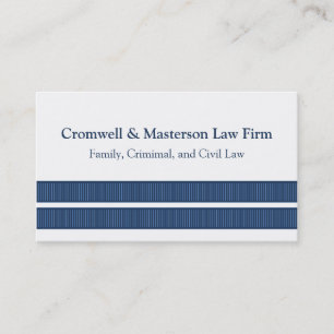 Einfache Streifen Visitenkarte, blau Visitenkarte