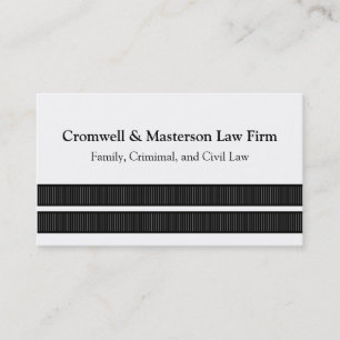 Einfache Streifen Visitenkarte, schwarz Visitenkarte