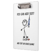 Einfache Strichmännchen Doctor-Zwischenablage Klemmbrett (Links)