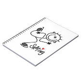 Einfache Strichmännchen-Eis-Skaten-T - Shirts und Notizblock (Linke Seite)