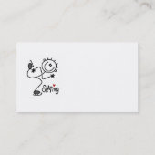 Einfache Strichmännchen-Eis-Skaten-T - Shirts und Visitenkarte (Rückseite)