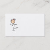 Einfache Strichmännchen-Krankenschwester-T-Shirts Visitenkarte (Rückseite)