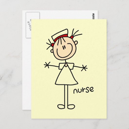 Einfache Strichmännchen T - Shirt und Geschenke Postkarte (Vorne/Hinten)