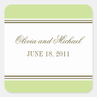 Einfache Strickfeder-Grüne Aufkleber