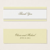 Einfache Strip Buttercreme Gefallen-Geschenk-Tag (Vorne & Hinten)