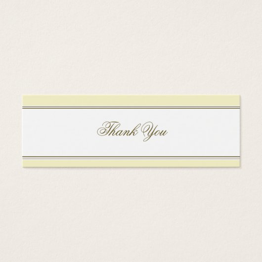Einfache Strip Buttercreme Gefallen-Geschenk-Tag (Vorderseite)