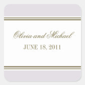 Einfache Strip Mauve Sticker (Vorderseite)