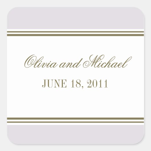 Einfache Strip Mauve Sticker (Vorderseite)