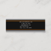 Einfache Stripe Berufliche funktionale Minimalisti Mini Visitenkarte (Rückseite)