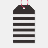 Einfache Stripes-Foto-Weihnachtsgeschenke Geschenkanhänger (Rückseite)