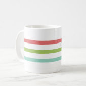 Einfache Stripes - Individuelles Mug Kaffeetasse (Vorderseite Links)