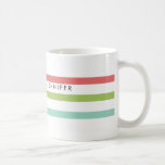 Einfache Stripes - Individuelles Mug Kaffeetasse<br><div class="desc">Diese elegante Tasse zeichnet sich durch ein einfaches, modernes Streifenmuster aus und kann mit einem Namen versehen werden. Ein tolles Geschenk für den Kaffee- oder Teeliebhaber in Ihrem Leben.</div>