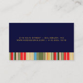 Einfache Strips-Visitenkarten Visitenkarte (Rückseite)