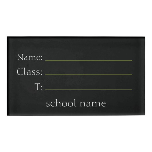 einfache Studentin-ID Namenschild (Vorderseite)