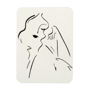 Einfache Studie - Skizze einer Dame Magnet