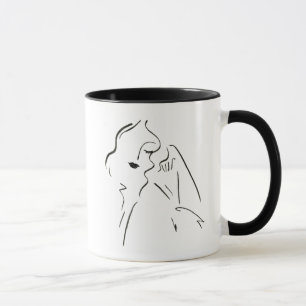 Einfache Studie - Skizze einer Dame Tasse