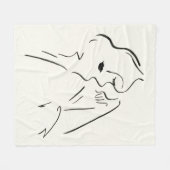 Einfache Studie - Skizze einer Frau Fleecedecke (Vorderseite (Horizontal))