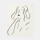 Einfache Studie - Skizze einer Frau Fleecedecke (Vorderseite)