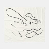 Einfache Studie - Skizze einer Frau Fleecedecke (Vorderseite (Horizontal))