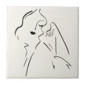 Einfache Studie - Skizze einer Frau Fliese (Vorderseite)