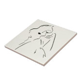 Einfache Studie - Skizze einer Frau Fliese (Seite)