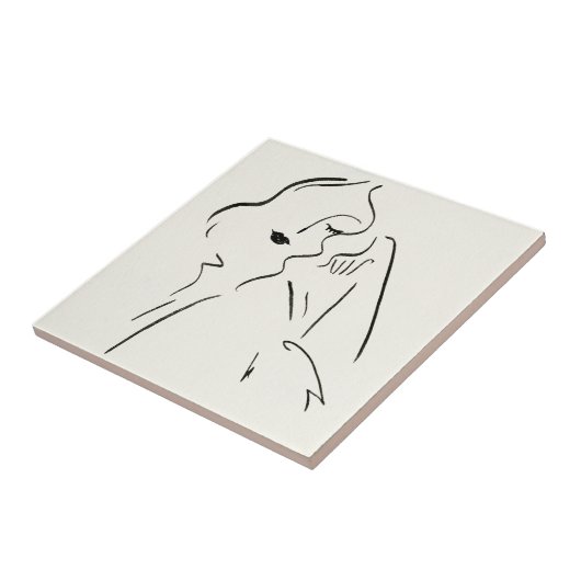 Einfache Studie - Skizze einer Frau Fliese (Seite)