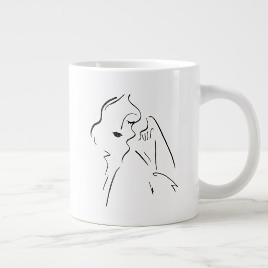 Einfache Studie - Skizze einer Frau Jumbo-Tasse (Rechts)