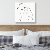 Einfache Studie - Skizze einer Frau Leinwanddruck (Insitu (Schlafzimmer))