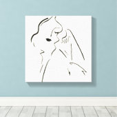 Einfache Studie - Skizze einer Frau Leinwanddruck (Insitu (Holzboden))